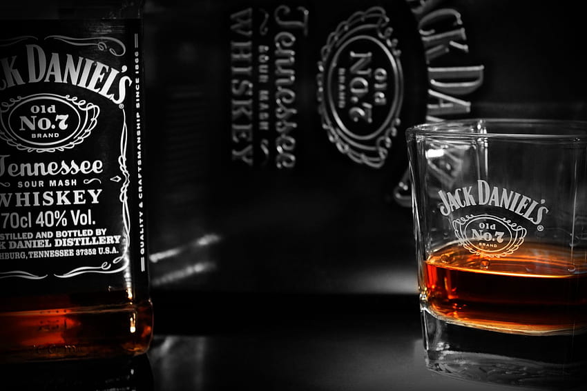 โลโก้ของ Jack Daniel Whisky Brands Black วอลล์เปเปอร์ HD