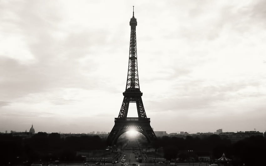 Ciudades, París, Torre Eiffel, Francia, Vista, Bw, Chb, Vista, Punto de referencia fondo de pantalla