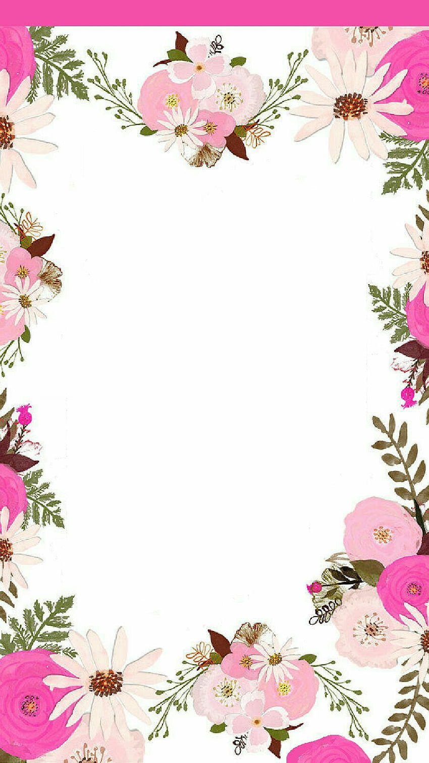 María en. Diseño de borde floral, Diseño de teléfono, Florido fondo de pantalla del teléfono