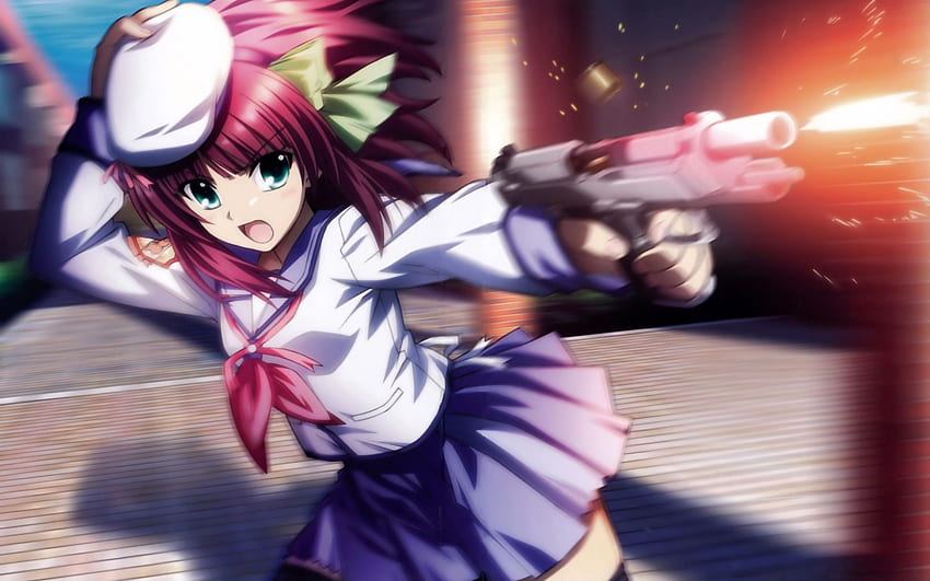 anime, Anime Girls, Angel Beats!, Gun, Nakamura Yuri / i Mobile Background Tapeta HD