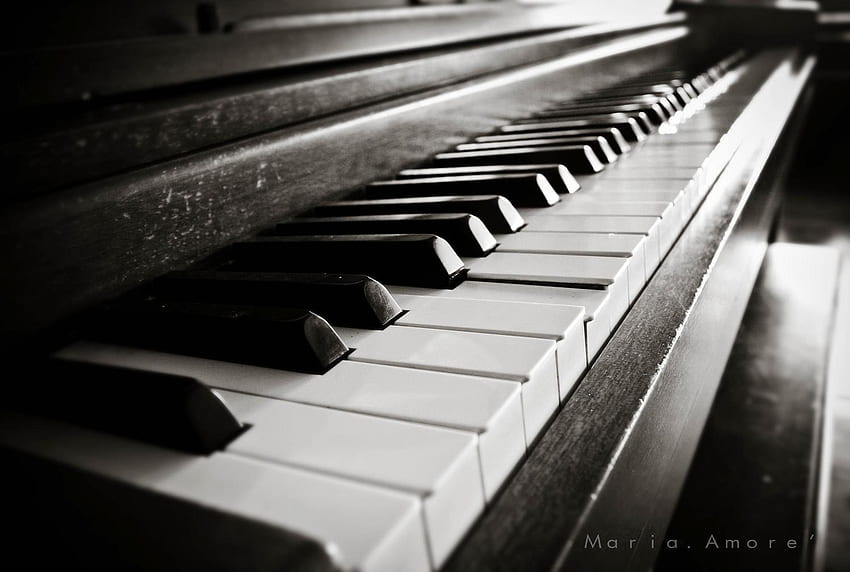 PIANO PIECE, ดนตรี, เปียโน, กราฟฟิตี, ศิลปะ, bw วอลล์เปเปอร์ HD
