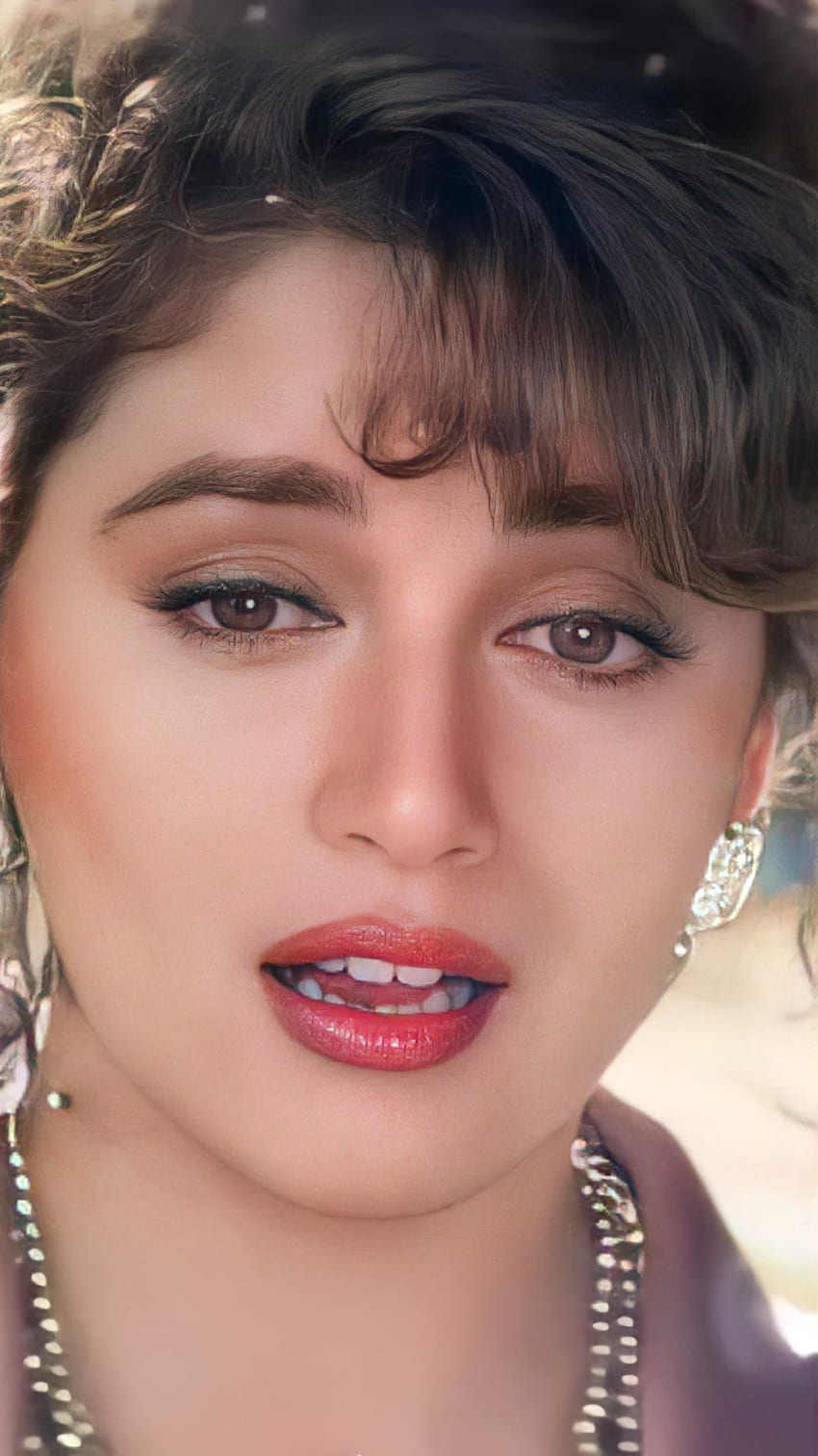 Madhuri Dixit, Bollywood-Schauspielerin, Vintage HD-Handy-Hintergrundbild