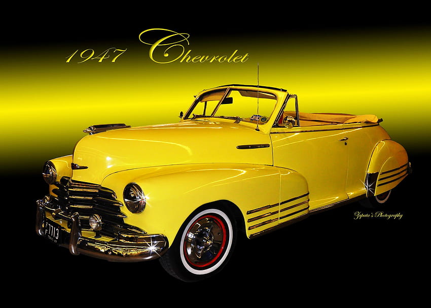 CHEVROLET 1947, rétro, jaune, vintage, voitures Fond d'écran HD