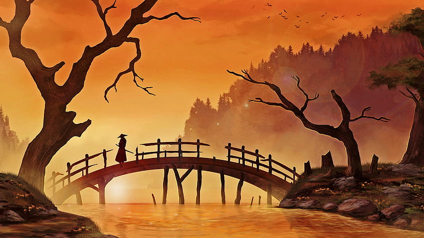 river bridge japan, , Japanese landscape, 2560x1440 Japan HD wallpaper