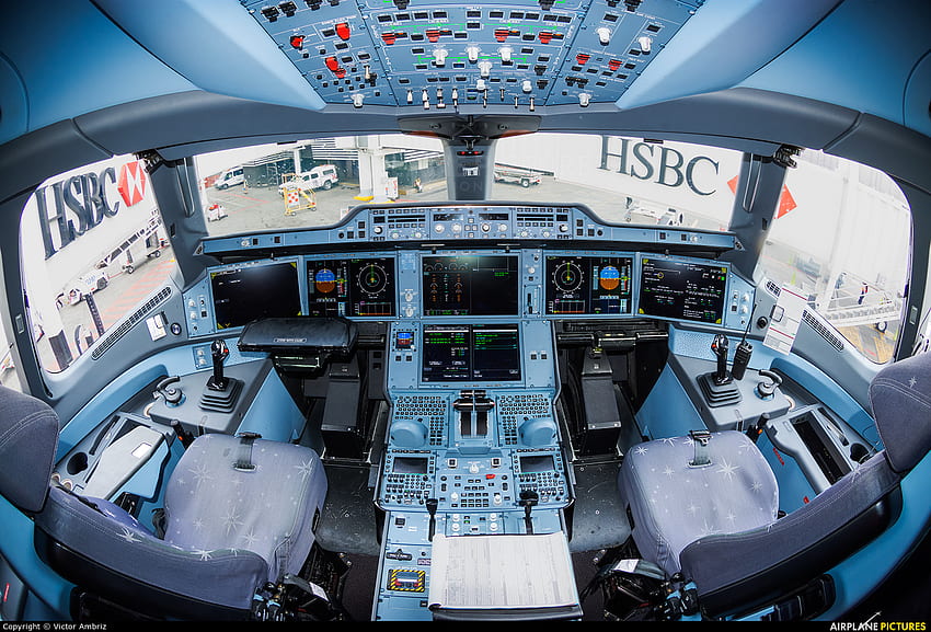 D AIXD Lufthansa Airbus A350 900 In Mexiko-Stadt Licenciado Benito Juarez Intl. ID 1128349, A350-Cockpit HD-Hintergrundbild