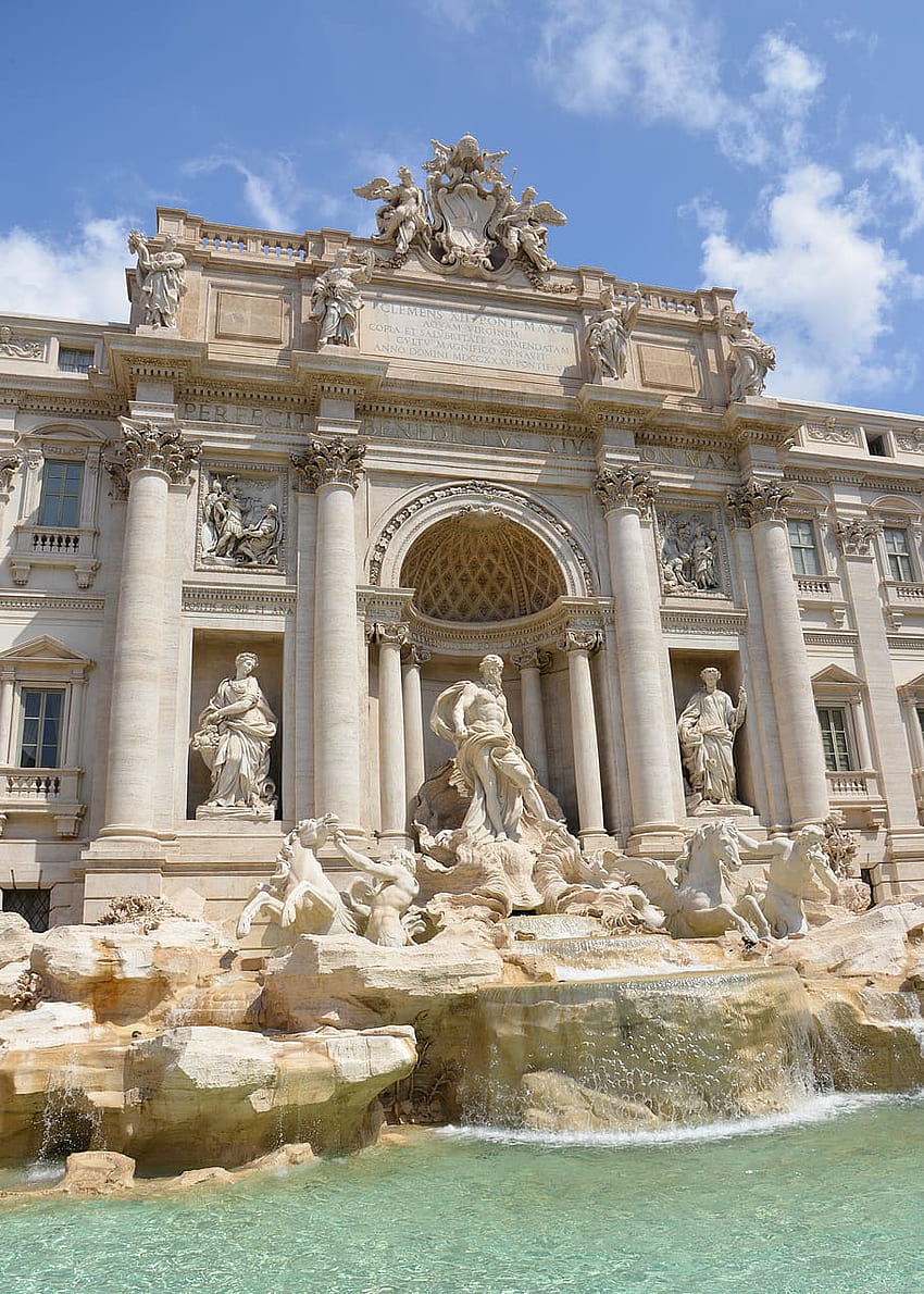 : rome, trevi fountain, architecture, places of interest, italy, Old Italy HD phone wallpaper