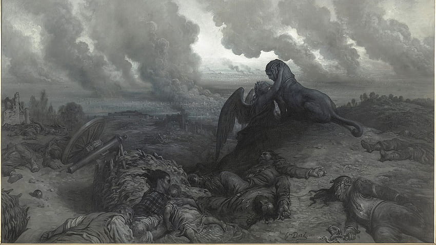 Dante'nin 'Cehennem'inin arkasındaki illüstratör, Gustave Doré HD duvar kağıdı