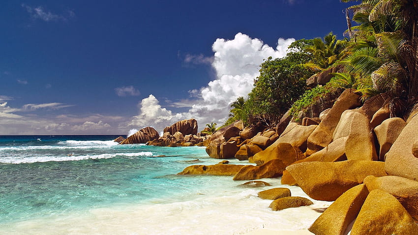 Seychelles Island nature landscape - HD wallpaper