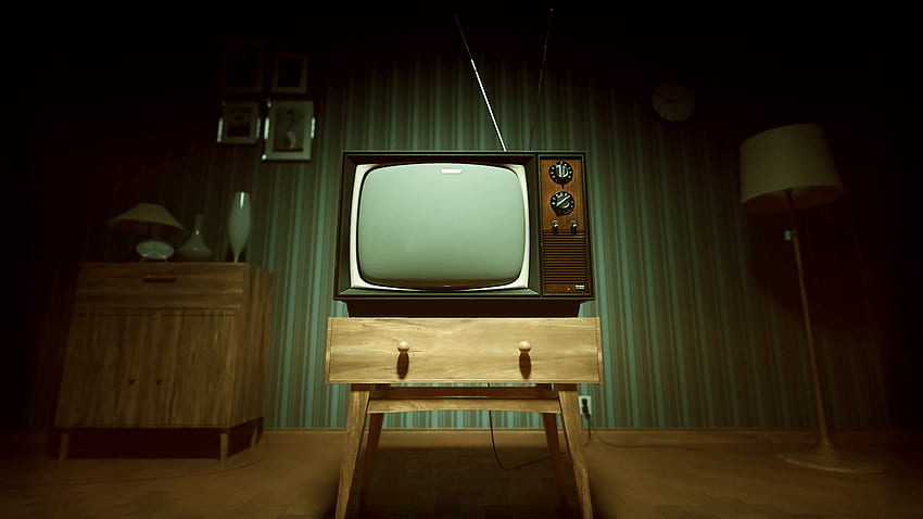 Vieille télévision vintage dans la maison de séquences vidéo, télévision vintage Fond d'écran HD