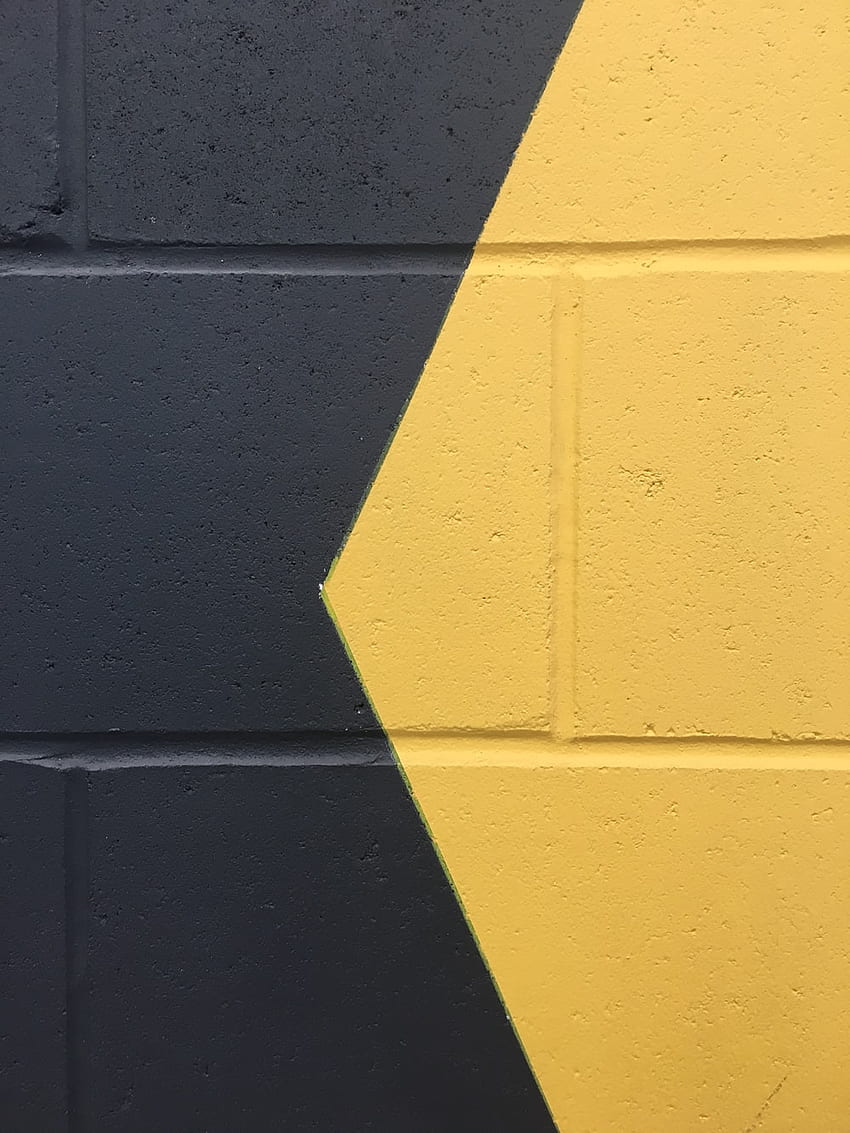 Black Wall, Gray and Yellow HD phone wallpaper