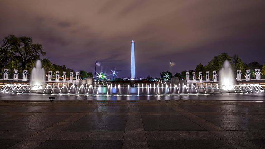 : 2. Dünya Savaşı Anıtı ve Washington Anıtı HD duvar kağıdı