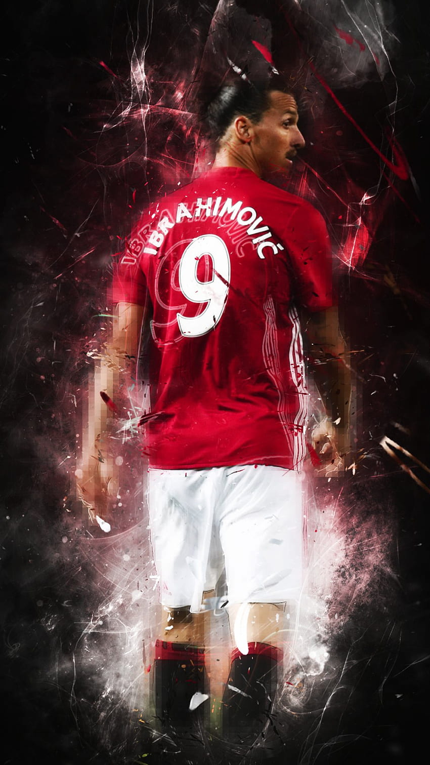 Ibrahimovic Manchester United PL Premier League 9 Red Devil 2016 2017 Europa League Adidas Football Soccer wallpaper ponsel HD