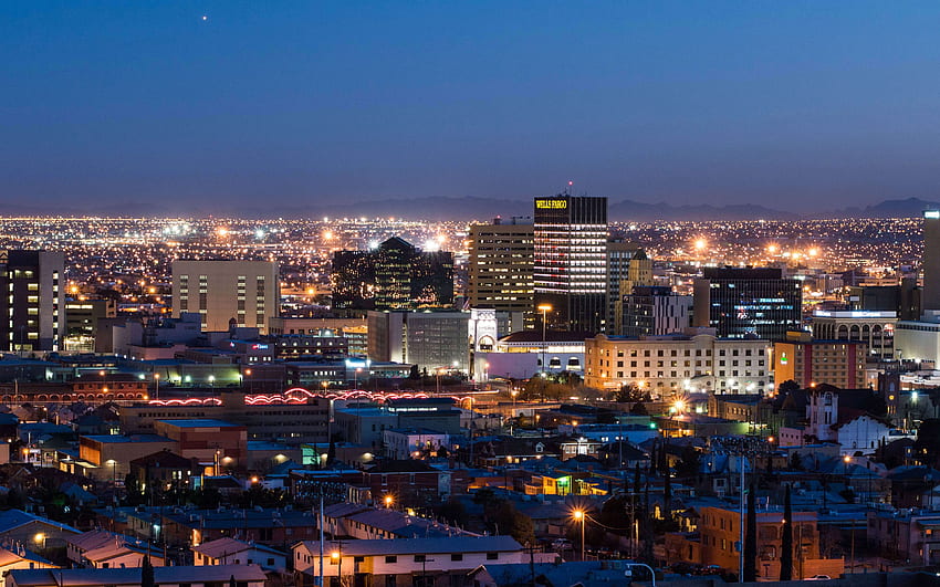 El Paso, , horizonte, pôr do sol, Texas, EUA, cidades americanas, América, El Paso à noite, R, Cidade de El Paso, Cidades do Texas com resolução . Alta qualidade papel de parede HD