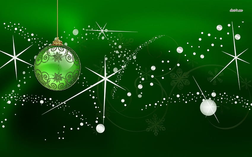 Globo verde di Natale - Vacanza Sfondo HD