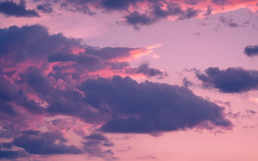 Beyond The Clouds, Sky, Sunset dla MacBooka Pro 15 cali, Pink Clouds Sky Tapeta HD