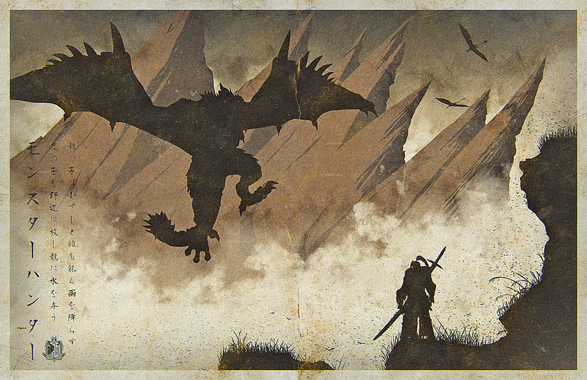 Video Game, Monster Hunter World, Rathalos & Background HD wallpaper
