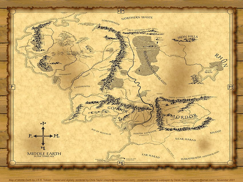 Lord of The Rings Classic Map - Giant Poster Hole in the Wall Hole in the  Wall
