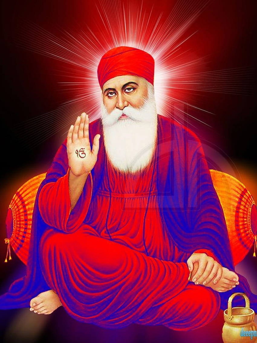 des ersten Sikh-Guru Nanak Dev Ji HD-Handy-Hintergrundbild