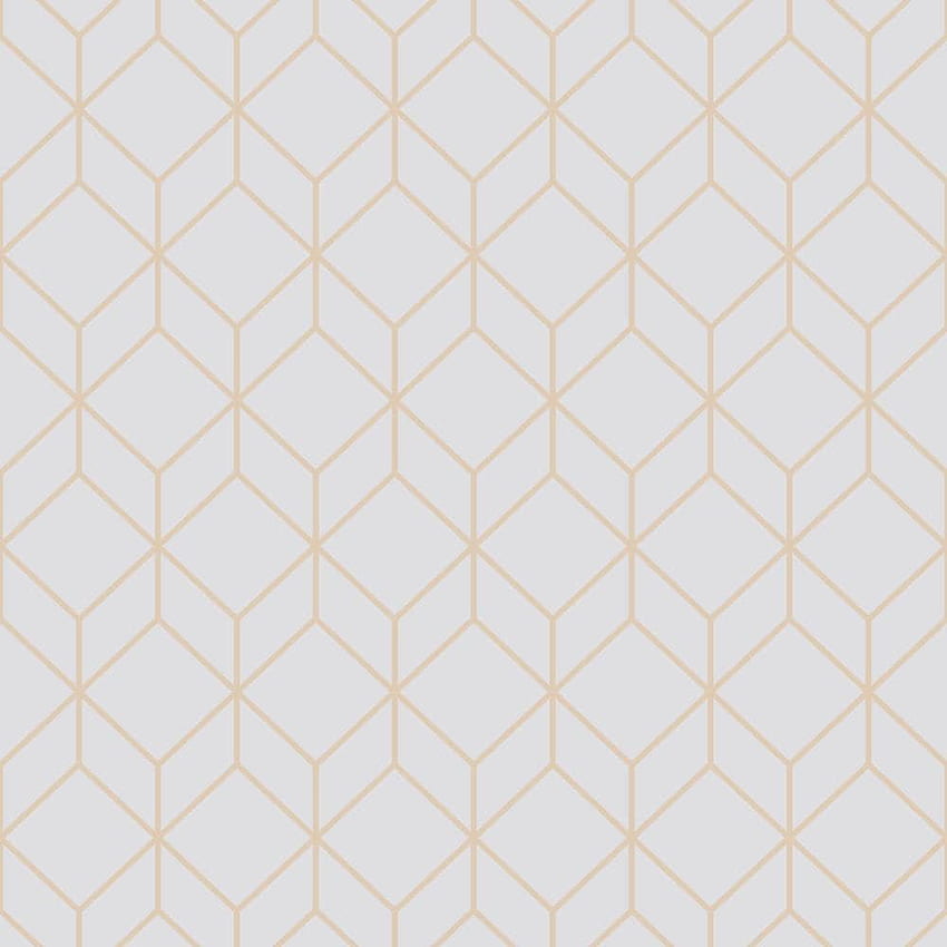 Graham & Brown Empress 56 Sq Ft Gray Rose Gold Vinyl Textured Geometric Unpasted In The Department HD phone wallpaper