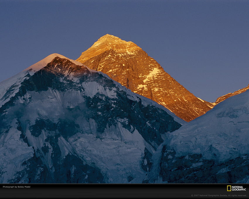 Everest in Evening, himalaya, mt everest, sunrise, mountain HD wallpaper