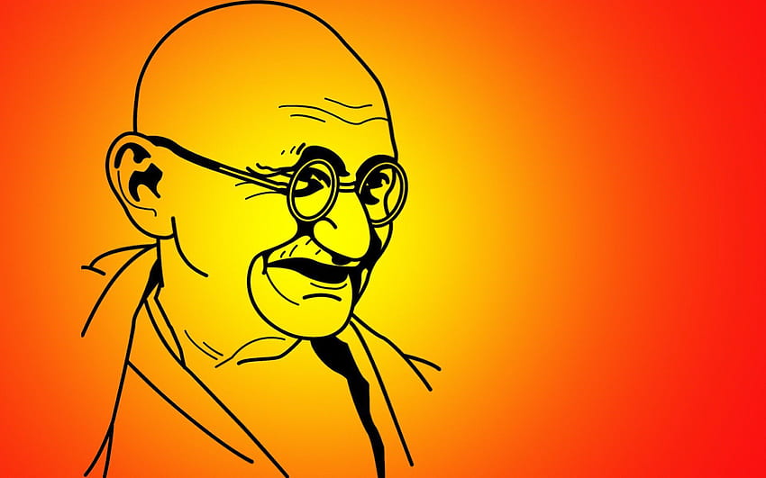 Mahatma Gandhi in sketch pencil drawing ... | Stock Video | Pond5