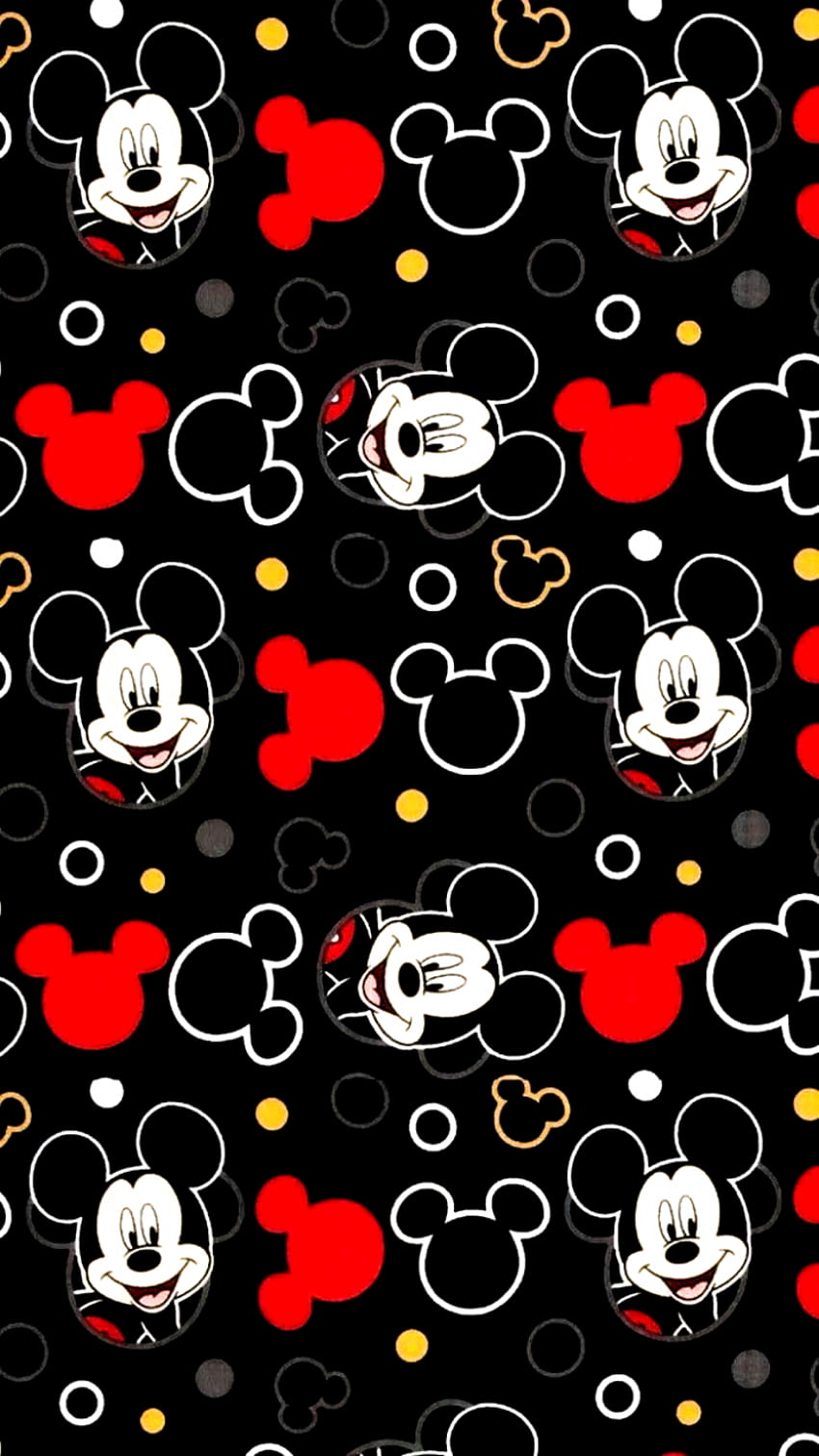 Mickey Mouse.. schwarz.. rot.. - (ฟอนดอส) วอลล์เปเปอร์โทรศัพท์ HD