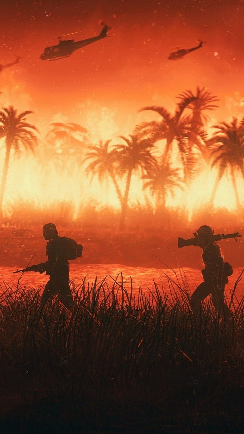 Vietnamkriegskunst HD-Handy-Hintergrundbild