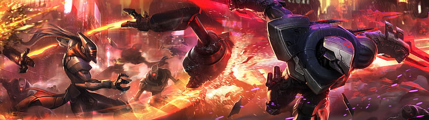 Project Zed & Master Yi Background Official - Лига Легенд Панорама - - HD wallpaper