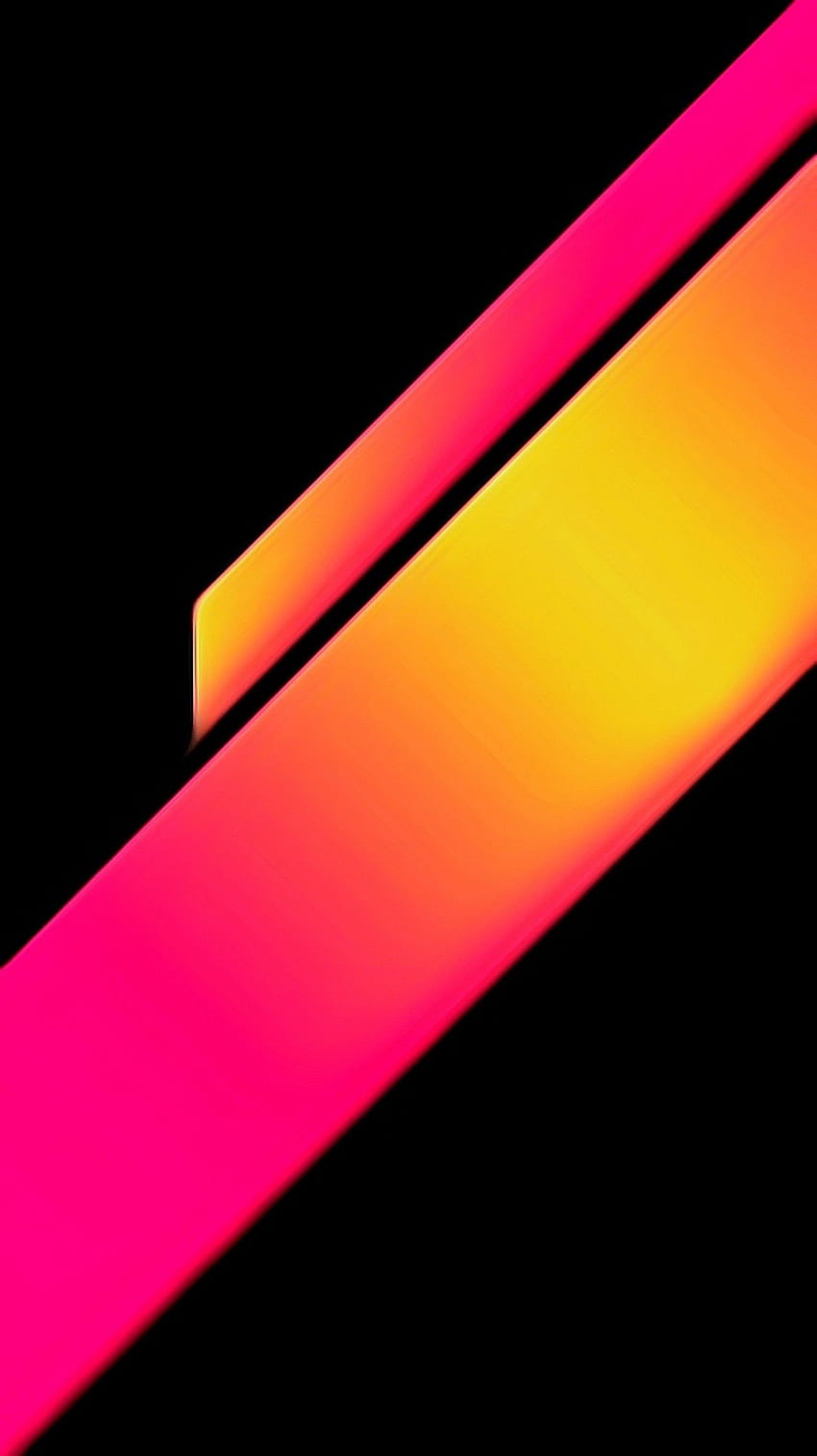 amoled neon orange 3d, digital, pink, material, modern, texture, design, black, pattern, abstract, colorful HD phone wallpaper