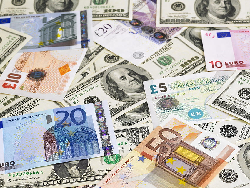 denaro, carta, valuta, euro, dollari / Sfondo HD