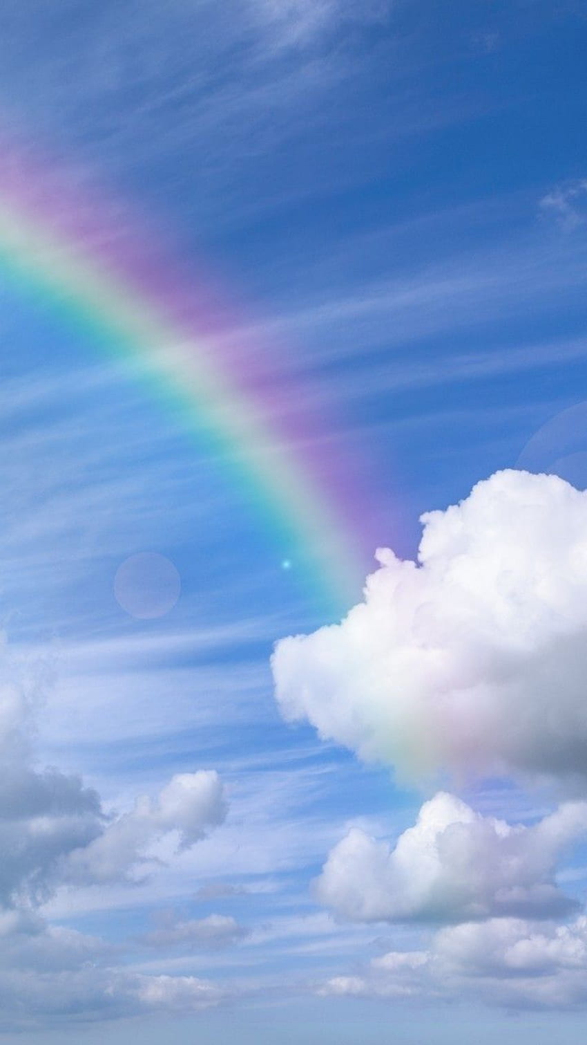 iphone Cielo, Arco Iris, Nube, Día, Azul fondo de pantalla del teléfono