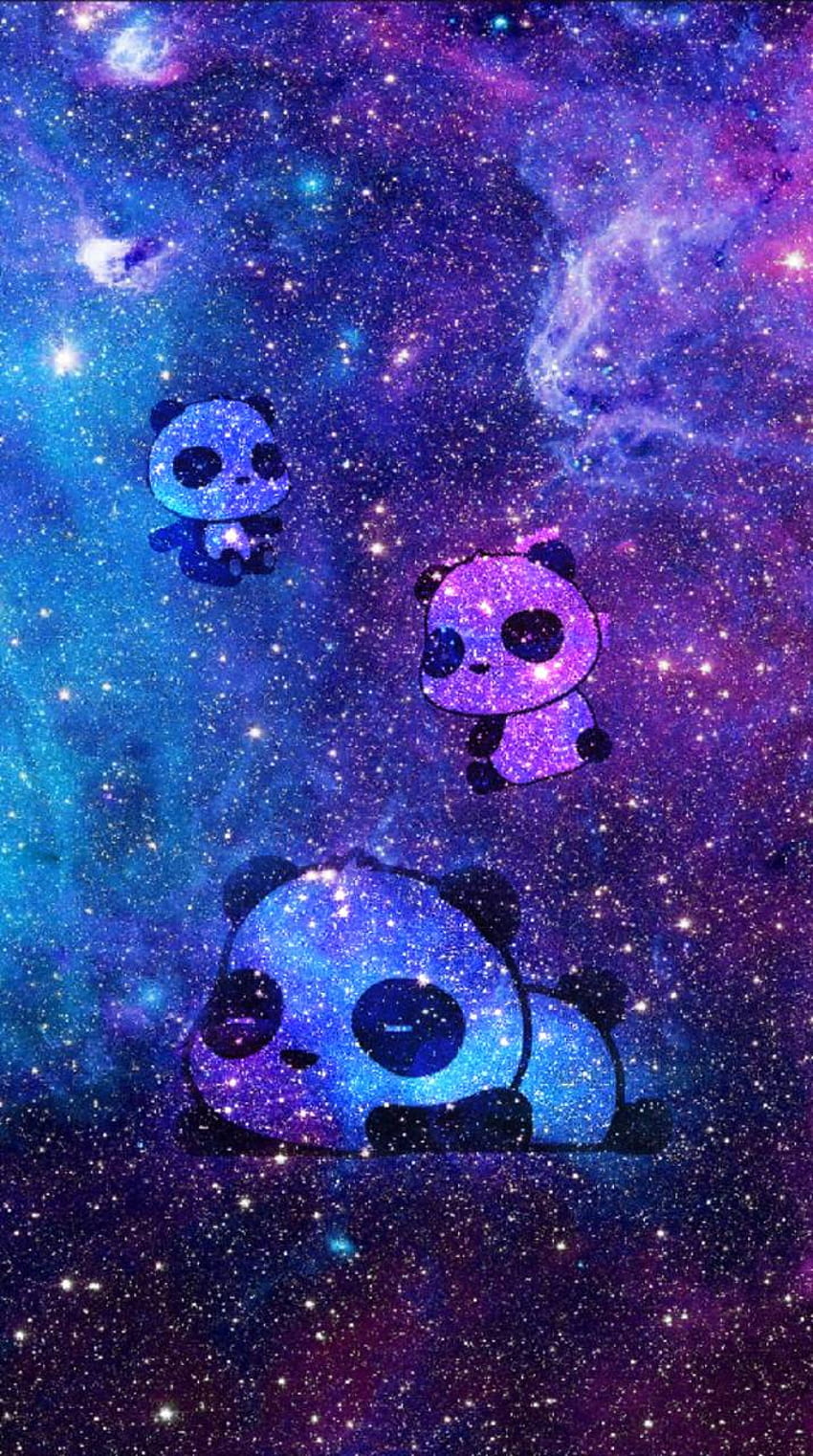 Galaxy Pandas แพนด้าอวกาศ วอลล์เปเปอร์โทรศัพท์ HD