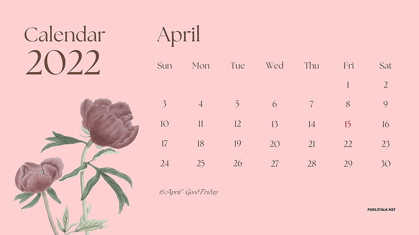April 2022 Calendar HD wallpaper