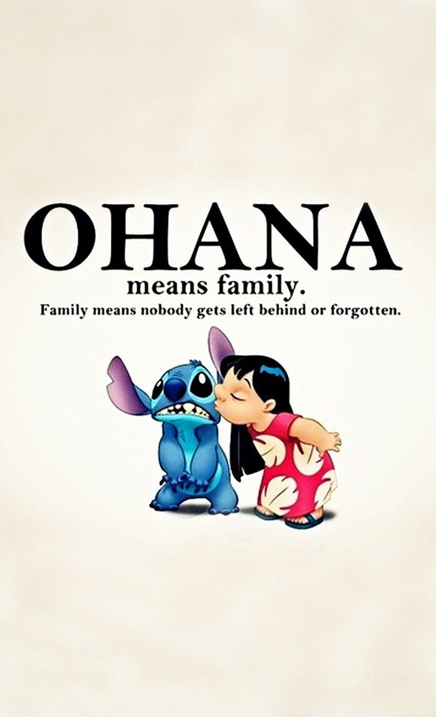 Simple and cute . Words, Lilo, stitch, Ohana means HD phone wallpaper