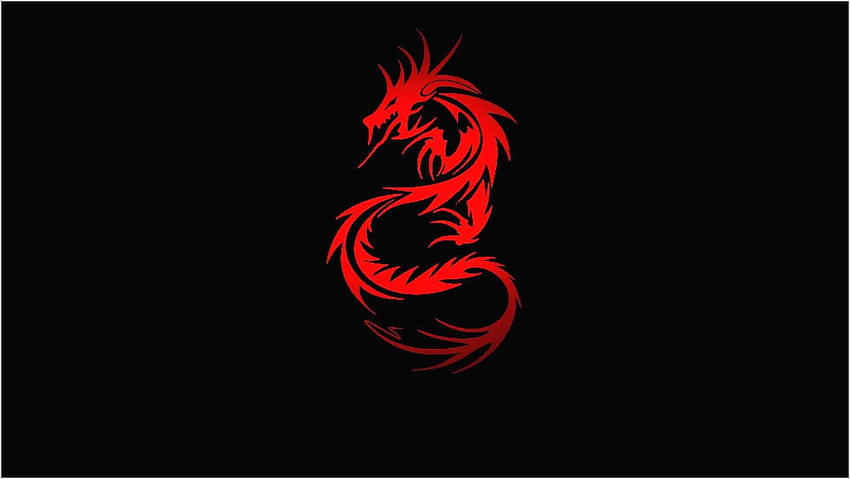 Red Dragon . Red dragon, Black dragon, Samsung, Red Black Gaming HD wallpaper