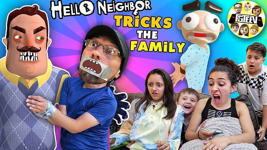 Hello Neighbor Tricks FGTEEV Family! Duddz in Trouble! (Funny Jumping Game + Skit). Skits, Hello neighbor, Funny games, Funnel Vision HD wallpaper