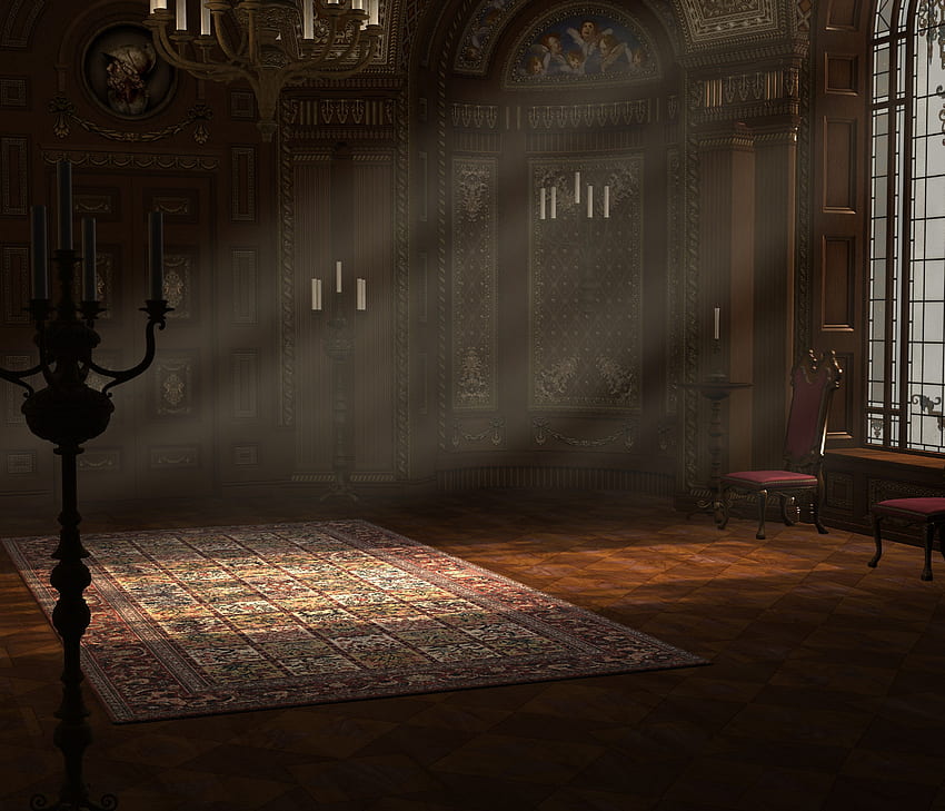 Salão de baile barroco em madeira escura. Interior barroco, Madeira escura, Estética escura, Salão gótico papel de parede HD