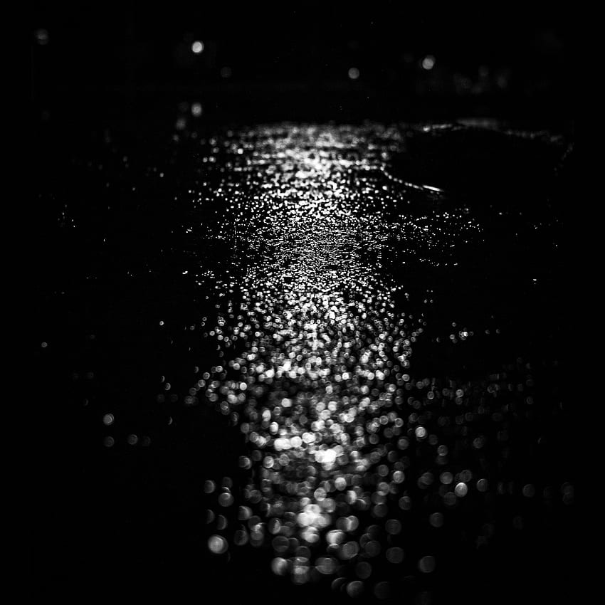 After Rain Drop Street Dark Night Bokeh Bw, Dark Rainy HD phone wallpaper