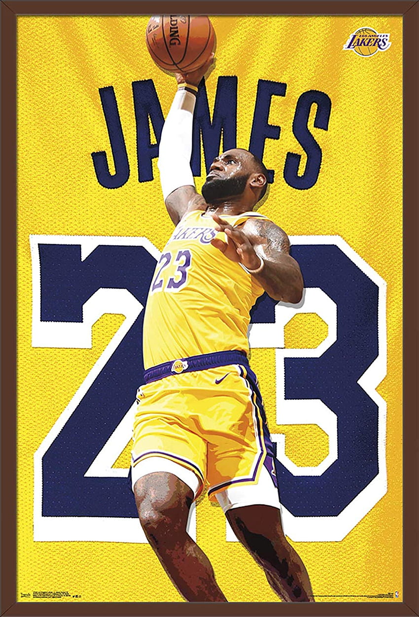 Trends International NBA Los Angeles Lakers - Lebron James Wall Poster, 24.25 X 35.75, Multi HD phone wallpaper