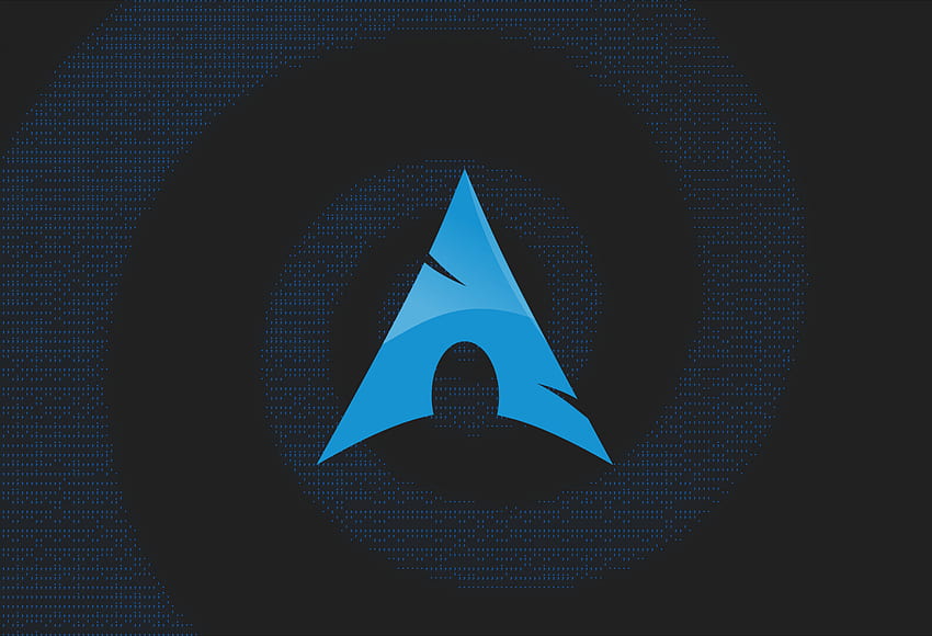 Arch Linux, Logo, Binary Code, Minimal, Triangle Minimal HD wallpaper