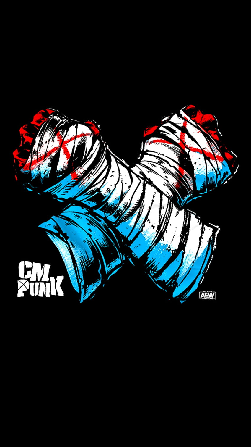 Cm Punk AEW、ネコ科、スリーブ HD電話の壁紙