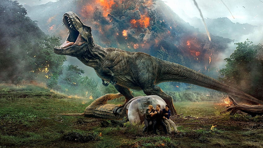 Jurassic World Tło Piękny Jurassic World Fallen Kingdom, Jurassic World: Fallen Kingdom Tapeta HD