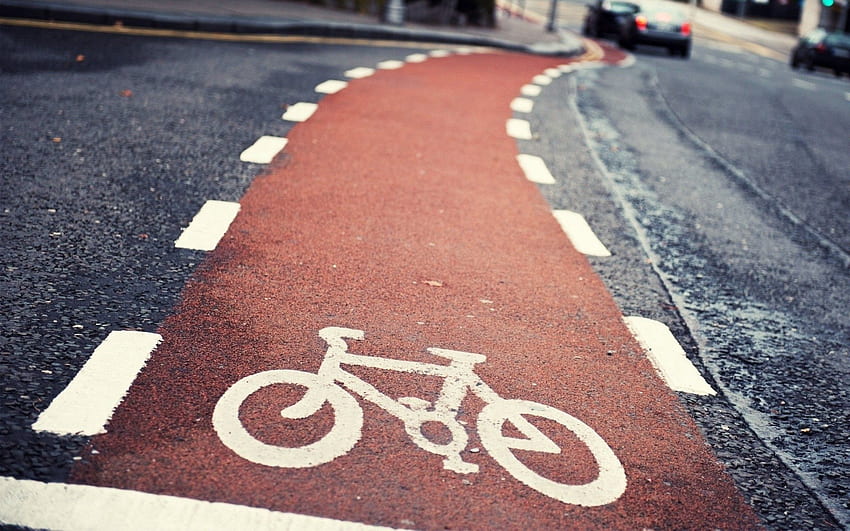 Şehirler, Yol, İşaretleme, Bisiklet, Yaya Geçidi HD duvar kağıdı