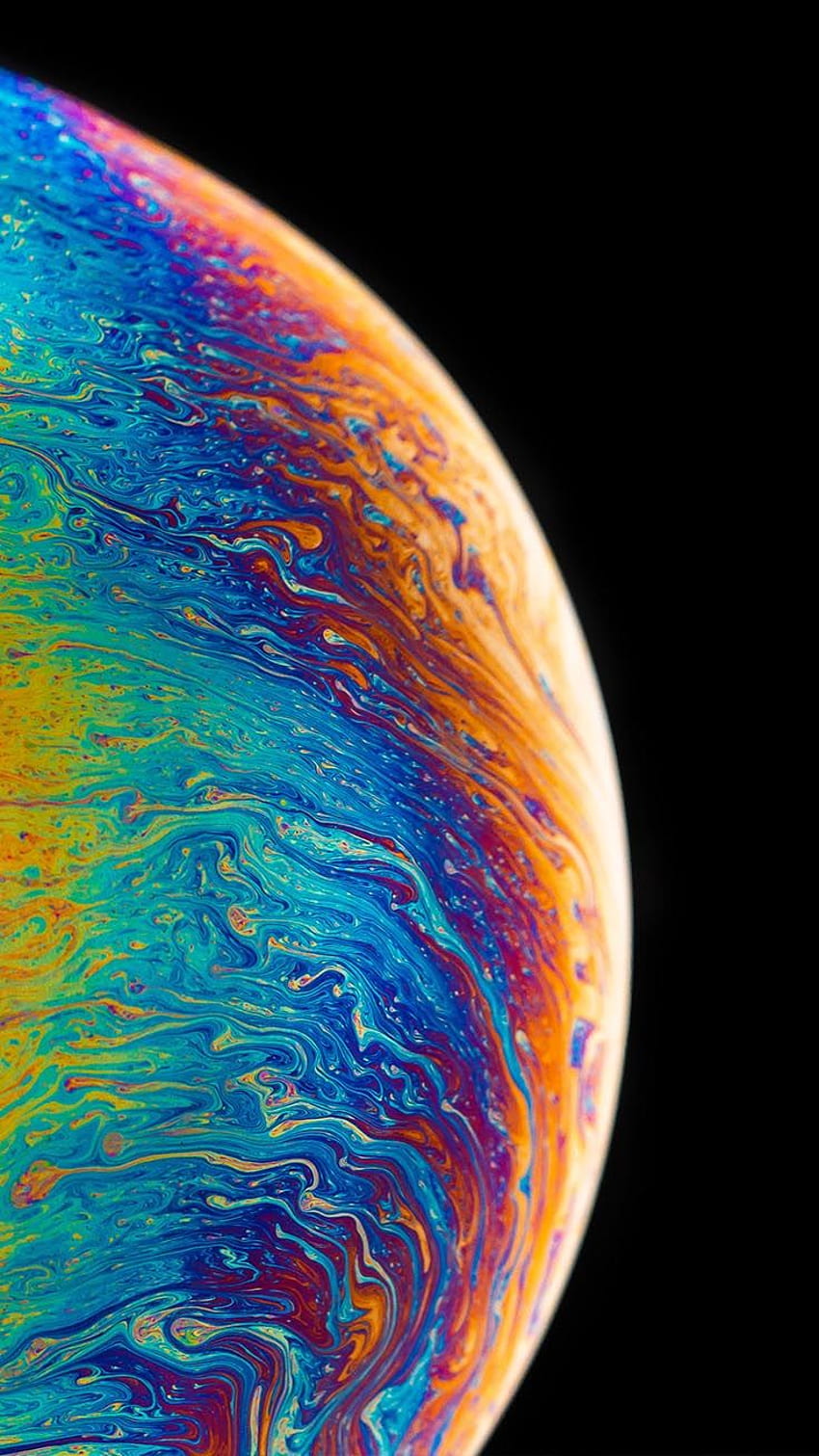 Colorido abstracto iPhone XR, XS Planet fondo de pantalla del teléfono