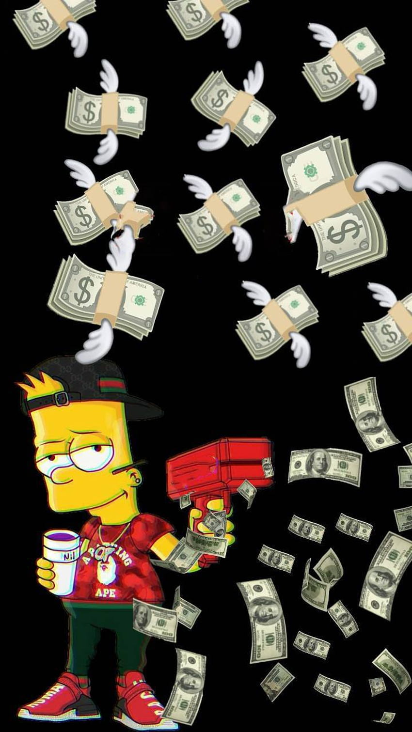 Bart simpson with cigarette | Wallpapers.ai