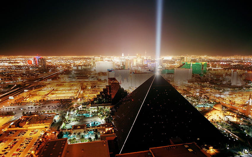 $14.95 AUD - พิมพ์บนผืนผ้าใบ Las Vegas Cityscape 2030 Inch Huge, Luxor วอลล์เปเปอร์ HD
