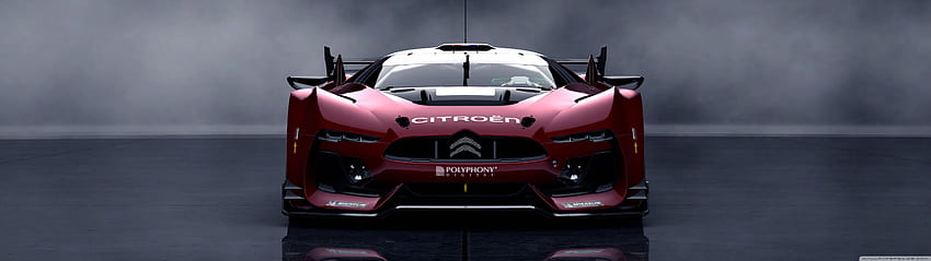 Citroen GT Race Car Ultra 배경: 및 울트라와이드 및 노트북: 멀티 디스플레이, 듀얼 모니터: 태블릿: 스마트폰, 5120x1440 자동차 HD 월페이퍼