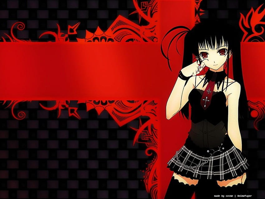 Anime Gotik Emo, Gadis Anime Lucu Gotik Wallpaper HD