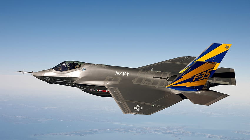Lockheed Martin F-35 Lightning, реактивен самолет, светкавица, f35, изтребител, lockheed, martin HD тапет