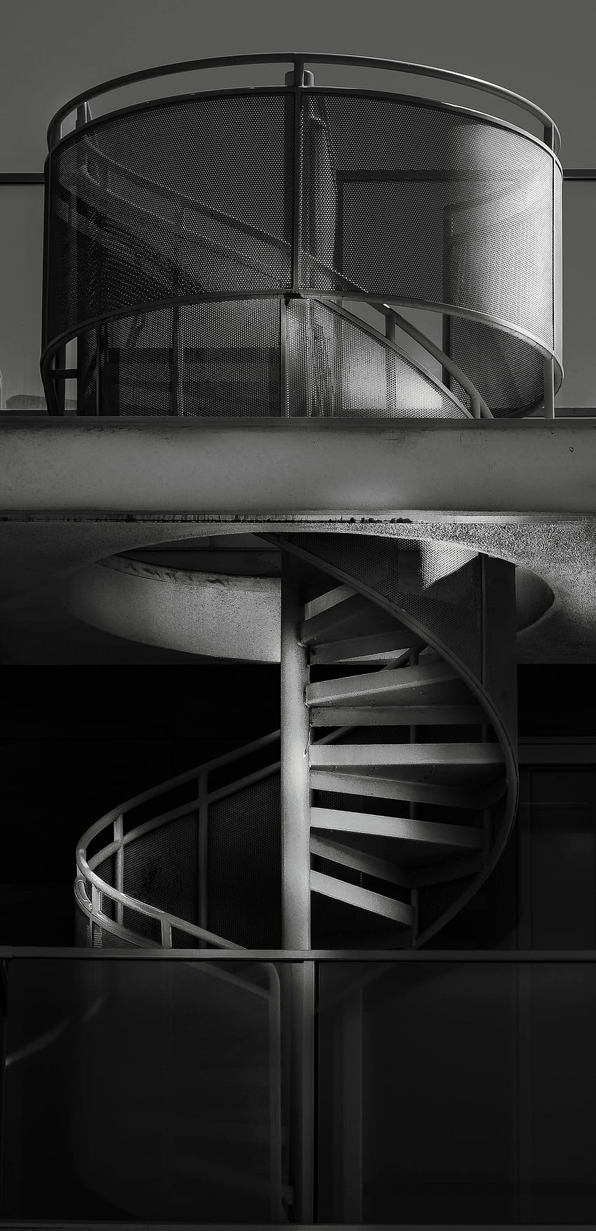 Bw, Chb, Ladder, Stairs, Steps, Spiral HD phone wallpaper